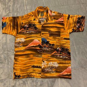 Medium Orange Hawaiian Shirt